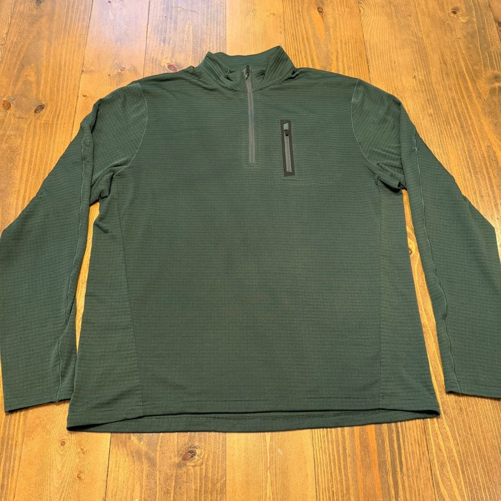 Ten Thousand Pullover Mens XL Green The Over Zip Tactical Grid Waffle Training